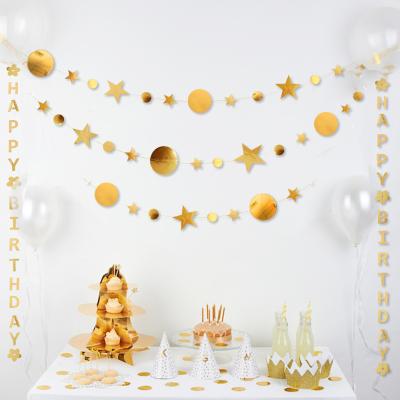 China Environmental Protection Party Garland Twinkle Star Moon Decorations Kids Birthday Baby Shower Wedding for sale