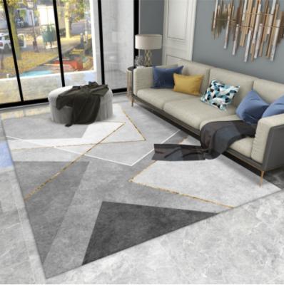 China Wholesale Custom Washable Carpet Washable Carpet Nordic Style Living Room Rug Bedroom Large Area Geometric Print Washable Non-slip Rug for sale