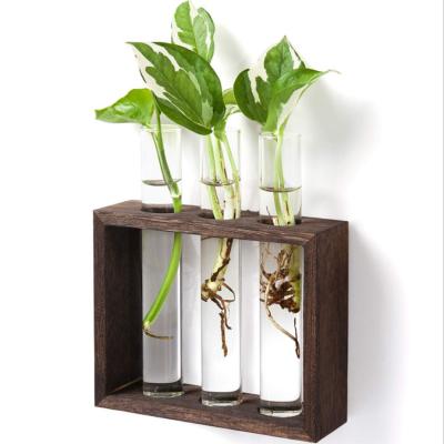 China High Quality Minimalist Wall Hanging Planter Top Quality Test Tube Glass Vase for sale