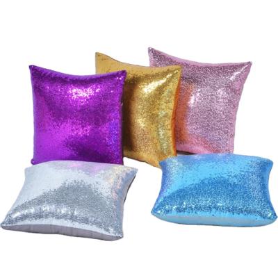 China Fashion Bed Pillow Multicolor Customization Woven Sequin Luxury Soft Cushion Cover for sale