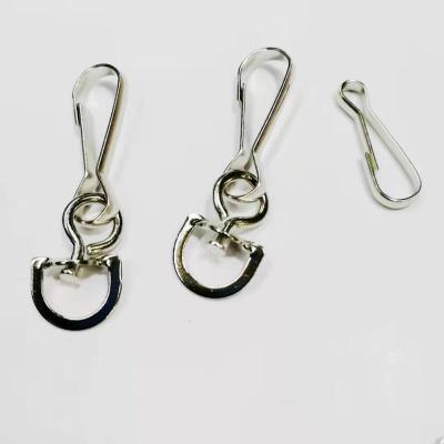 China Metal Iron Swivel Daily Clasps Snap Two Hooks Rings Key Hooks DIY Key Ring Nickel Metal Chain Hook for sale