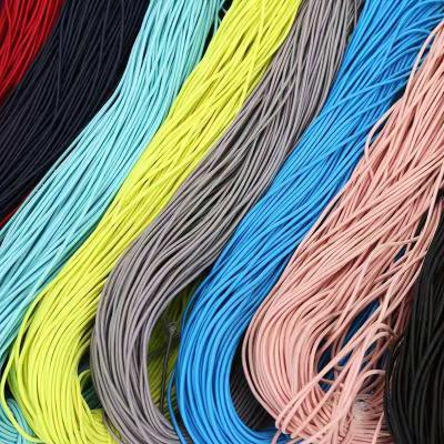 China Factory Manufacture Elastic 2mm Colored Rubber Round Knitting Elastic Band for sale