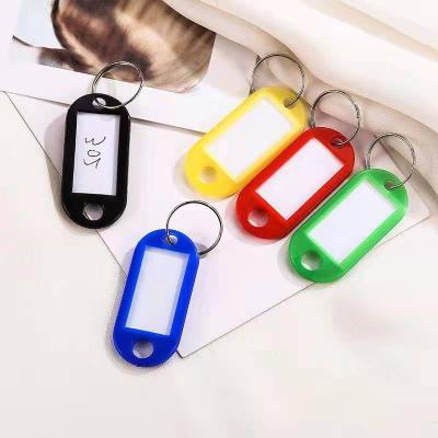 China Daily Sturdy Plastic Key Card Lock Label Luggage Tag Multicolor Optional Custom Key Ring Card Classification Key Chain Tags for sale