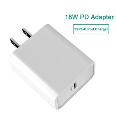 China 2021 18W Type-C High Speed ​​Fast Charging 4.0 3.0 USB Charger Original Type C Wall PD USB-C Wall Charger Adapter For iPhone for sale