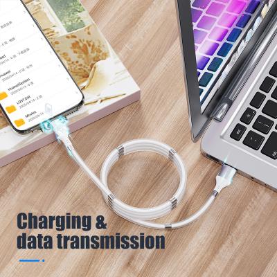 China Mobile Phone Super Calla Fast Automatically Retractable Storage Tablet Cord USB Charging Magnet Wire Magic Cable For Smartphone for sale