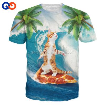 China Anti-pilling custom design cat unisex t-shirt for sale