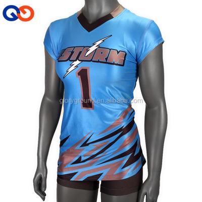 China Hot Selling Beathable Full Dye Sublimation Printed Sleeveless Volleyball Tank Top For Women for sale