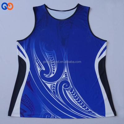 China Custom men's runner sports sublimation fashion anti-pilling singlet back for sale