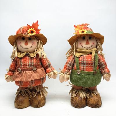 China Festival Decoration Harvest Festival Scarecrow Stand Decoration Thanksgiving Cloth Turkey Stand Decoration for sale