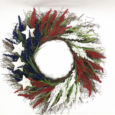 China Fourth of July plastic artificial garland for the fourth of July for sale