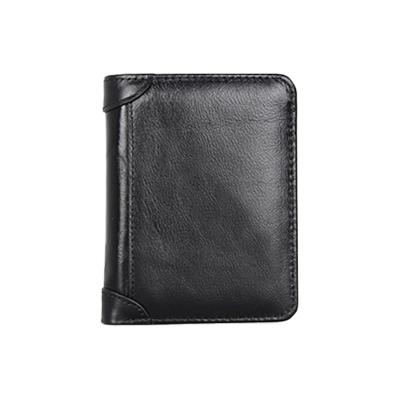 China RFID Soft and Comfortable Durable Cowhide Leather 3 Fold Wallet for Man Multi-Card User Friendly Design with SIM Card Slot Wallet for sale