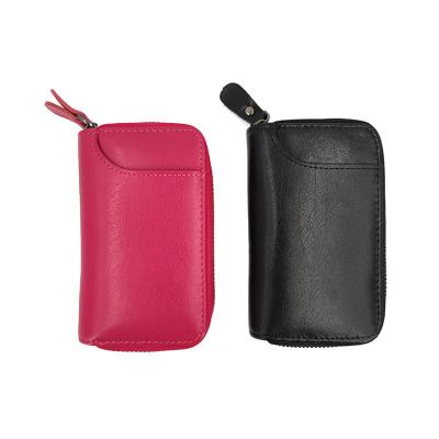 China Fashion Key Holder with Long Key Chains and Belt Hook Banknote Sorting Box Genuine Leather Car Key Case for sale