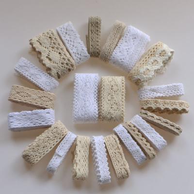 China 3.5CM Sustainable Factory Garment Accessories Cotton Lace Trim Crochet Dress Bra Hat Eco-friendly Home Decorate for sale