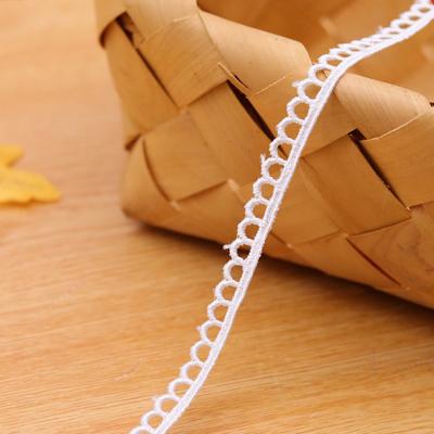 China 0.9cm Fashion Design Gift Wrap Strap Polyester Garment Viable Chemical Lace Up White Bridal Dress Balancing Accessories for sale