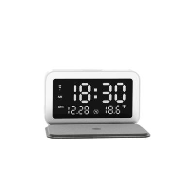 China Hot Selling Small Family Alarm Clock Night Light Fast Wireless Charger for sale