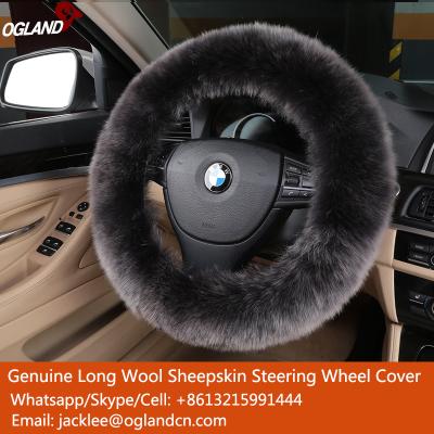 China New Design Car Accessories Fashion Car Steering Wheel Sheepskin Steering Wheel Cover For Car Interior Accessories for sale