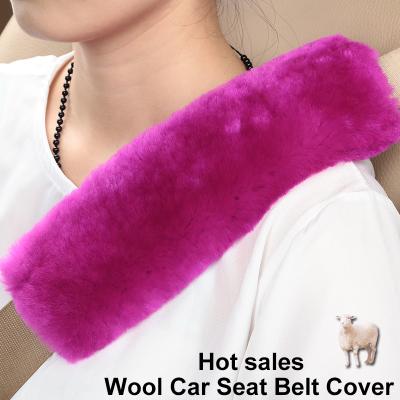 China Comfortable Seat Belt Blanket Wool Products Car Seat Belt Cover for Car Accessories Made of Australian Merino Sheepskin for sale