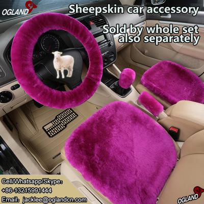 China Car Interior Accessories Plush Sheepskin Wool Car Accessories Warm Luxury Interior for sale