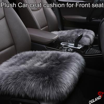 China Winter Long Sheepskin Wool Plush Car Cushion For Car Accessories for sale