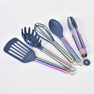 China Sustainable Food Grade Silicone Kitchen Gift Tools Accessories Stainless Steel Handle Cookware Full Set for sale