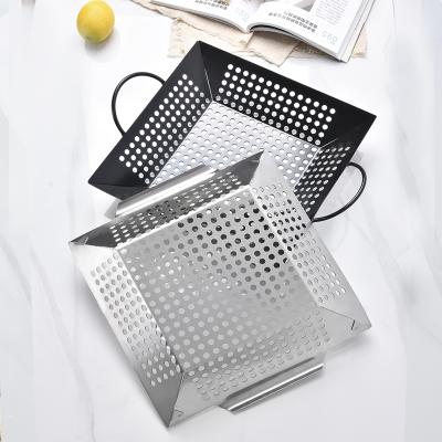 China Easily Cleaned Customize Square Stainless Steel Barbecue Grill Wire BBQ Grill Tray for sale