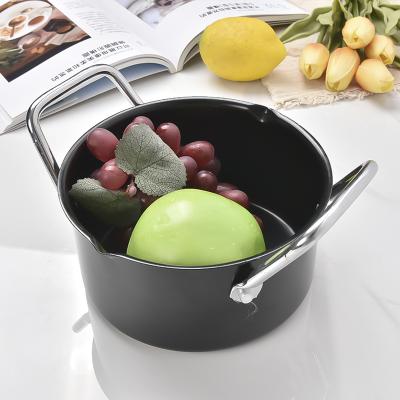 China Cooking Non Stick Black Kitchen Cook Soup And Stock Pots Camping Cookware Cooking Pot Set For Cooking for sale