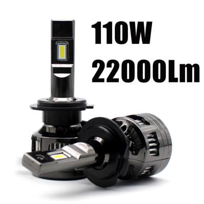 China Super Bright Aluminum Alloy Car Led Headlight Bulbs F3S Flip Chip High Lumen Canbus 110 22000LM H7 H8 H9 H11 9005 9006 Can Be Used On Trucks for sale