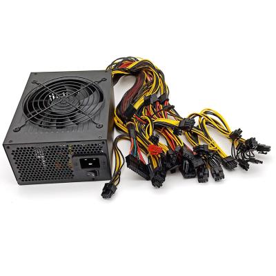 China PSU support 8 GPU 10GPU active graphics card. from power supply from PSU power supply 12V 24pin PFC Low Power Consumption ATX 2000w 2200w 2400w 2500w for sale