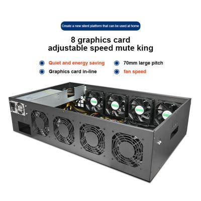 China Hot-selling 8 multi-graphics card quasi-system server integrated mute platform eight-card desktop fan chassis for sale