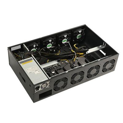 China With server computer power supply low timbers 62db 8 case 857s 65mm gpu server case 8gpu graphics card for 588 1660s 2060s 3060TI 3070 3080 3090 for sale