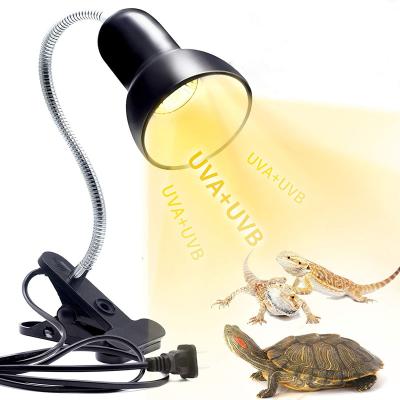 China Viable Reptile Heat Lamp, UVA UVB Reptile Light Spot Lamp, Turtle Aquarium Tank Heater Lamps Basking Stand and Switch Mount for sale