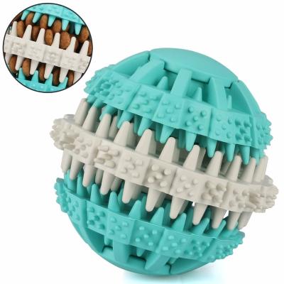 China Sustainable Chew Toy Ball (2.8in) For Dogs Non-Toxic Rubber Rotating Interactive Dog Toy Ball for sale