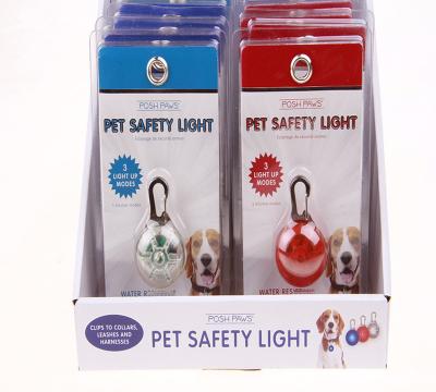 China Durable Display Box Packing Waterproof Safety Lights With Stainless Steel Carabiner For Dogs And Cats For Night Walking for sale