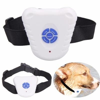 China Viable Dog Pet Ultrasonic Stop Collar Barking Anti Bark Training Trainer Control for sale