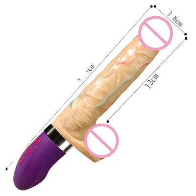 China Hot Selling Good Quality Realistic Skin Touch Telescopic Vibrating Dildos For Women Masturbating for sale