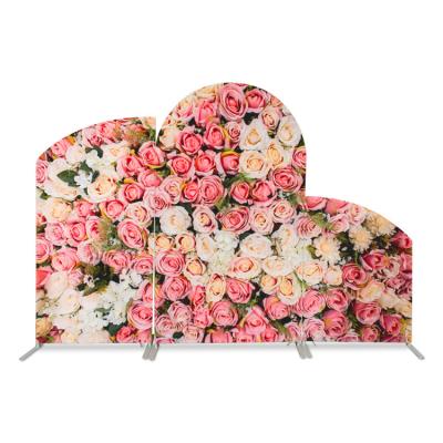 China Popular Aluminum Frame Backdrop Italy Valentine Day Party Backdrop Stand Wall Panel Arch Decorations for Wedding Birthday Supply for sale