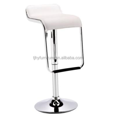 China Modern Home Center China Cheap Kitchen Designer Swivel Barstool Metal White PU Leather Bar Stool for sale