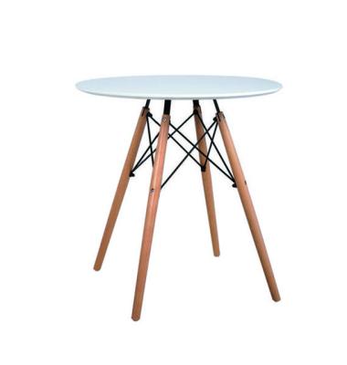 China Modern Competitive Price Cheap Modern Luxury Round MDF Top Wooden Legs Furniture Dining Tables Designs / Wood Dinner Table For Sale for sale