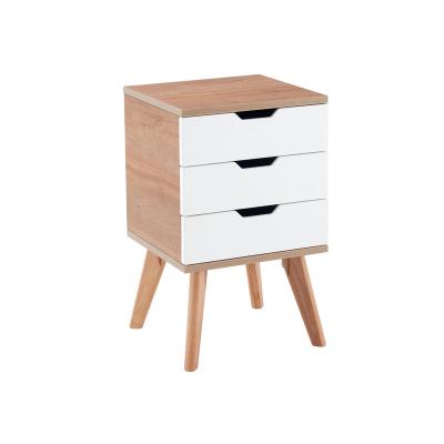 China Extendable Tianjin Contemporary Modern Luxury Nordic Style White Wooden Nightstand Side Table For Bedroom for sale