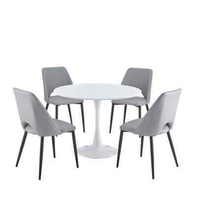 China Contemporary dining room sets 8 chairs table furniture luxury round dining tables with chairs for sale