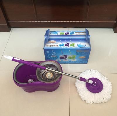 China Sustainable Detachable washing spray floor spinner spin magic mop 360 with microfiber refill and stainless twisted pole for sale