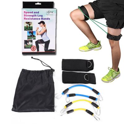 China Strap Latex Leg Resistance Band With Tube Ankle Straps Speed ​​And Leg Resistance Bands Speed ​​Training for sale