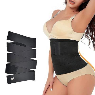 China Spandex& Factory Supply Polyester Slimming Belt Waist Wrap Shaper Waist Trainer For Women Sauna Trimmer Belt Belly Wrap Plus Size for sale