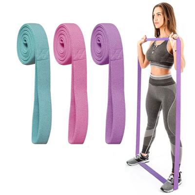 China Latex Set Of 3 Non Slip Long Fabric Resistance Band For Yoga Pull Ups Aid Long Workout Full Body 3 Levels Resistance Bands for sale