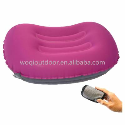 China Woqi Outdoor Air Large TPU Travel Travel Neck Camping Neck Ultralight Compact Inflatable Pillow With Carry Bag for sale