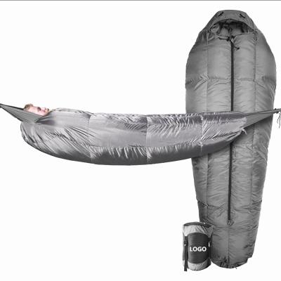 China Woqi Modern Hammock Mummy Sleeping Bag With Compression Sack Outdoor Sleeping Bag With Hammocks for sale