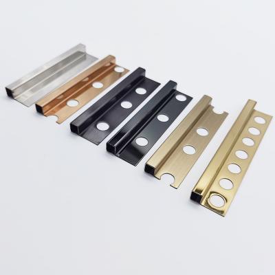 China Modern Sunvin Tile Trim Transition Profile Listelo Border Edge Inox Trim Stainless Steel Tile Profiles for sale