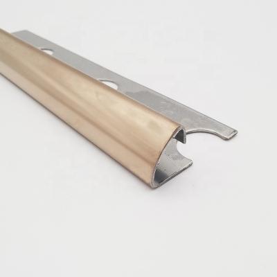 China Modern Flexible Foshan Sunvin Building Decoration Tile Trim SUS304 Stainless Steel Profiles Metal Corner Trim for sale