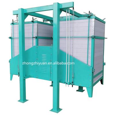 China Double-Bin Wheat Grain Flour Mill Plansifter Flour Mill Grain Sieve Processing Line for sale