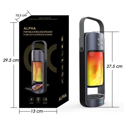 China Factory direct price outdoor portable audio speaker tooth phone function flame LED wireless blue light lamp camping sound amplifiers for sale